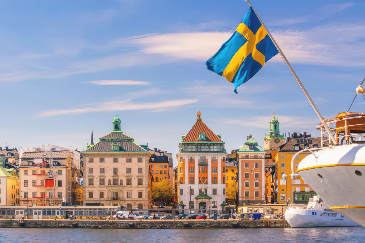 Vy mot Gamla stan i Stockholm.